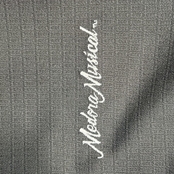 Adidas Golf Mens LG Climalite Polo Shirt Black Medora Musical Logo Lightweight - Picture 7 of 10